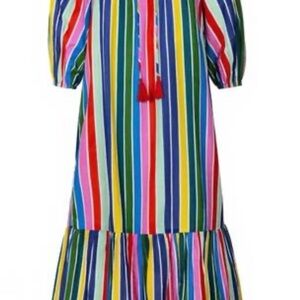 Copa dress Rainbow Stripe Copa Dress size L by Sunshine Tienda